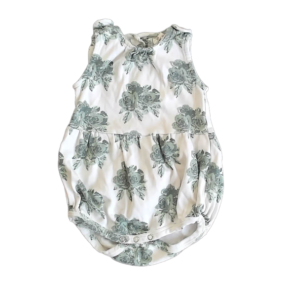 Kate Quinn Girls Green Floral Romper size: 12-18 Months - Picture 1 of 1